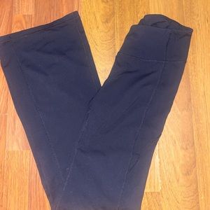 athleta black flare leggings